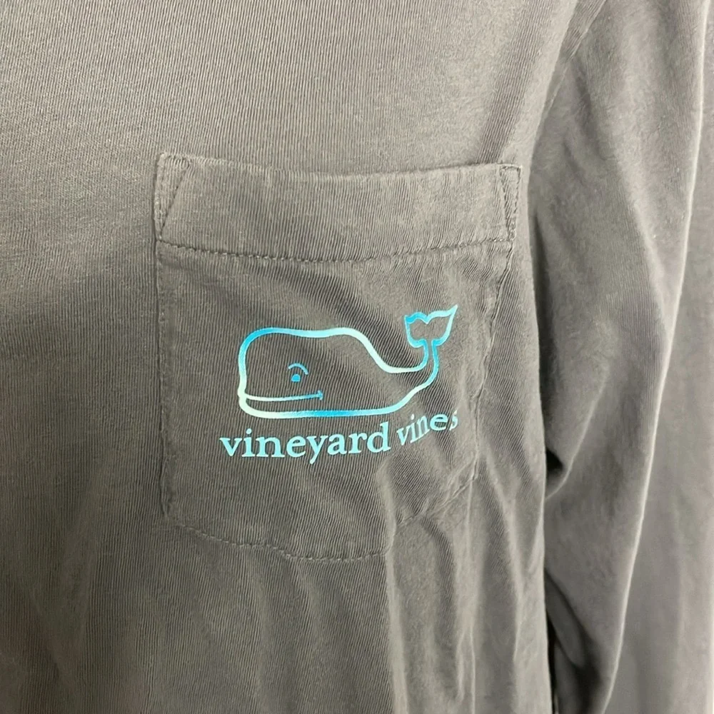 Vineyard Vines Gray Long Sleeve Tee Casual Comfort Mens Size‎ Medium Cotton
